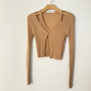Avandress Korean knit 2 in 1 sweater